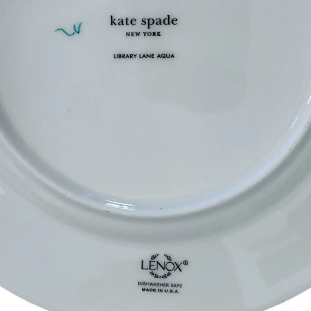 NEW 4 Kate Spade Lenox Library Lane Aqua 5 Piece Sets